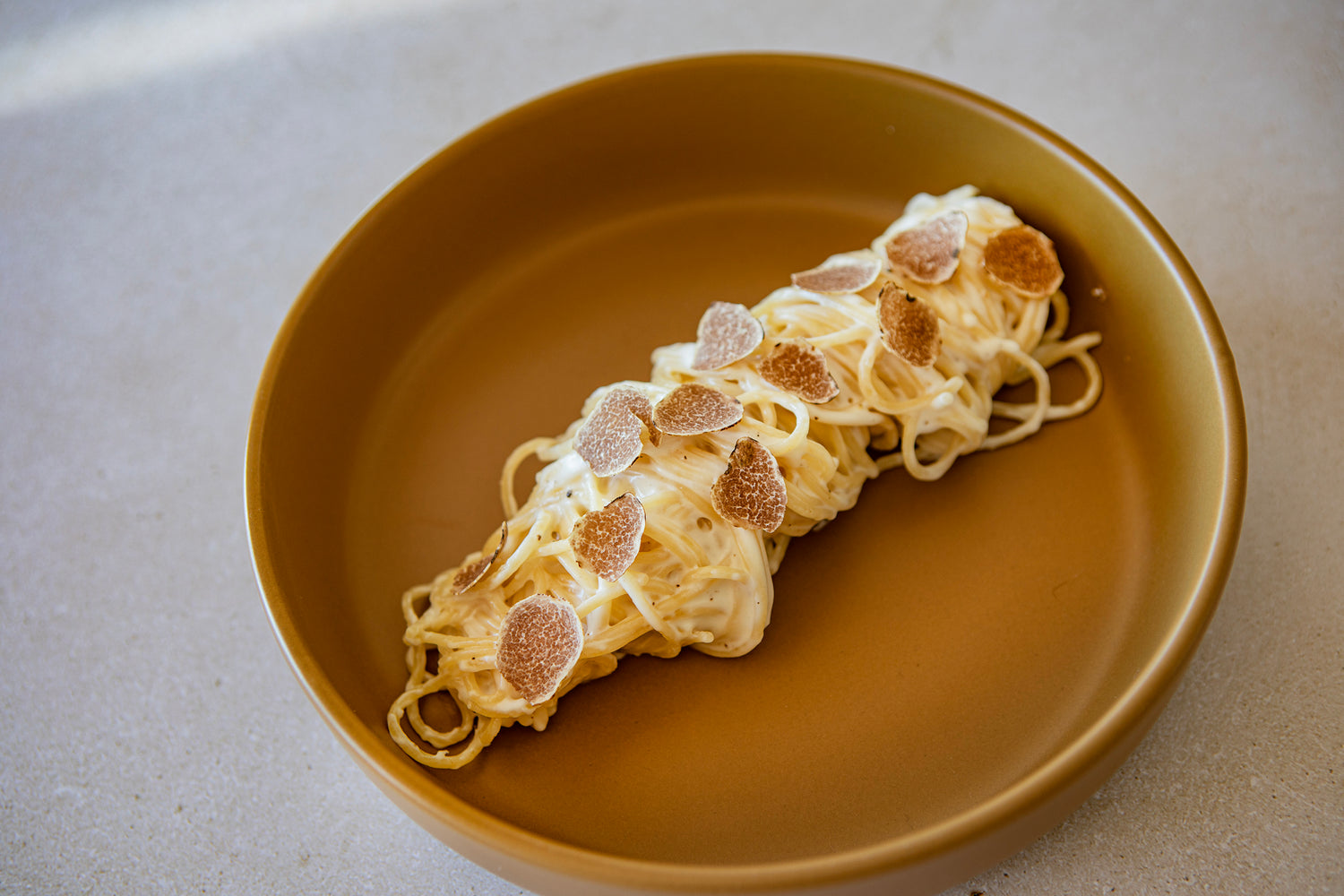 Pasta con trufa blanca